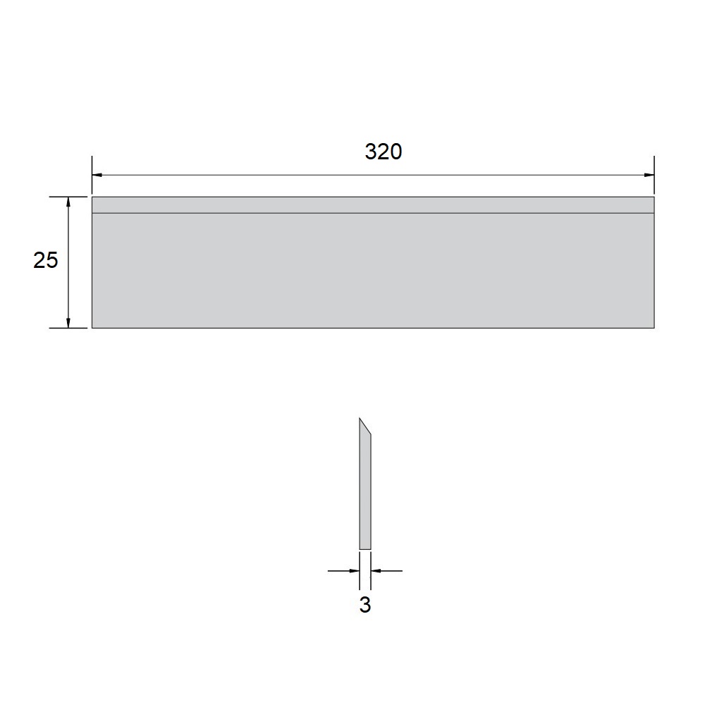 Faca para Desempeno 320x25x3mm (Peça) - Cód. 5060.24